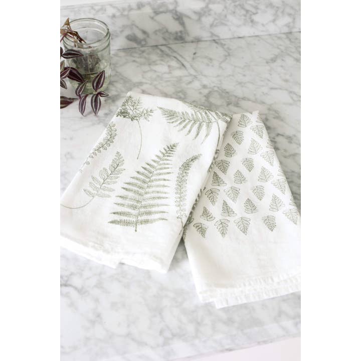 Highland Ridge | Handmade Home Decor - Wholesale Tea Towel - Fern Fronds Tea Towel