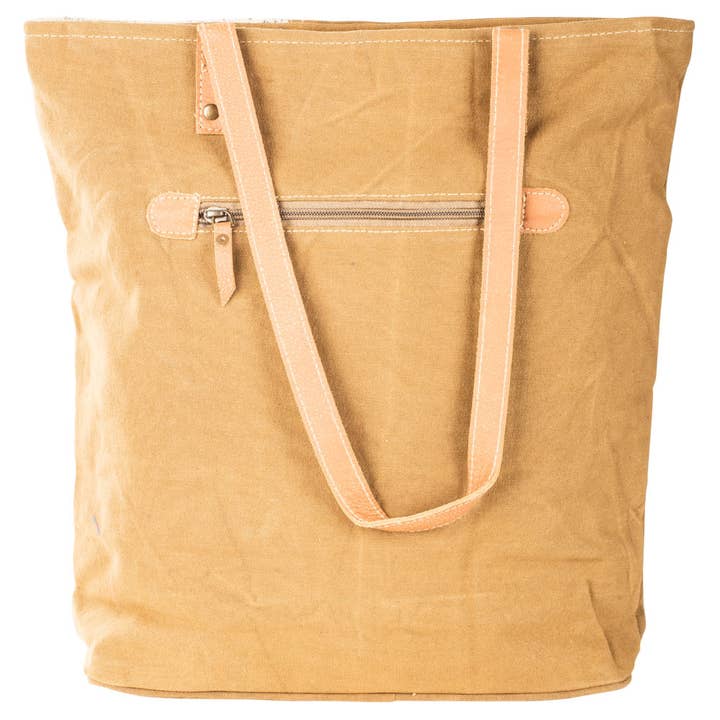 Clea Ray Canvas Bags & Clothing – Engroshandel Skuldertaske – til kvinder – Sort og hvid skuldertaske med læderlomme