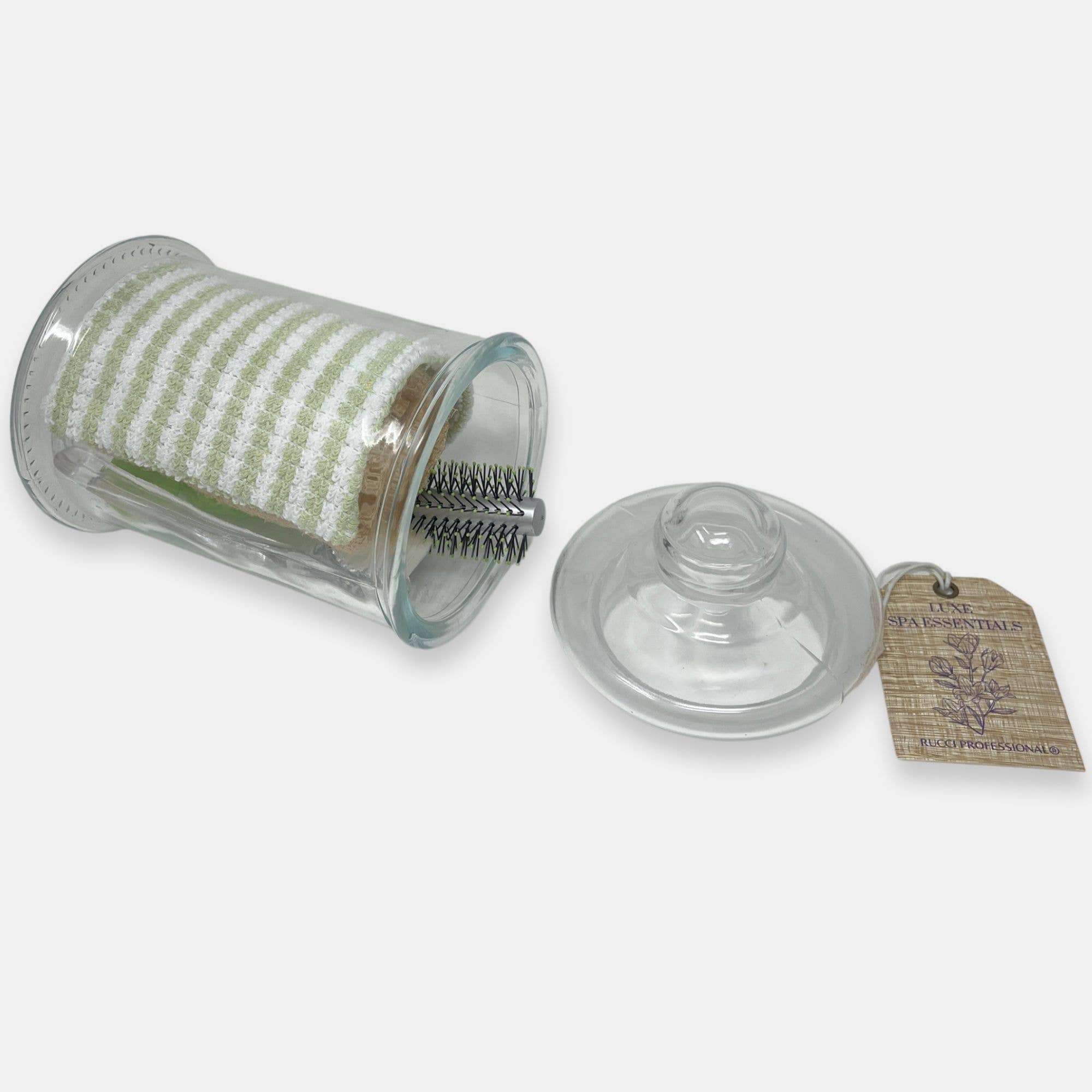 Rucci Professional - Wholesale Jar - Clear Glass Canisters – Airtight Lids, 5× 9.5in & 6×11.5in1