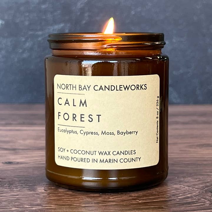 North Bay Candleworks - Wholesale Jar/Filled Candle - Calm Forest (Standard Size, 8 oz)