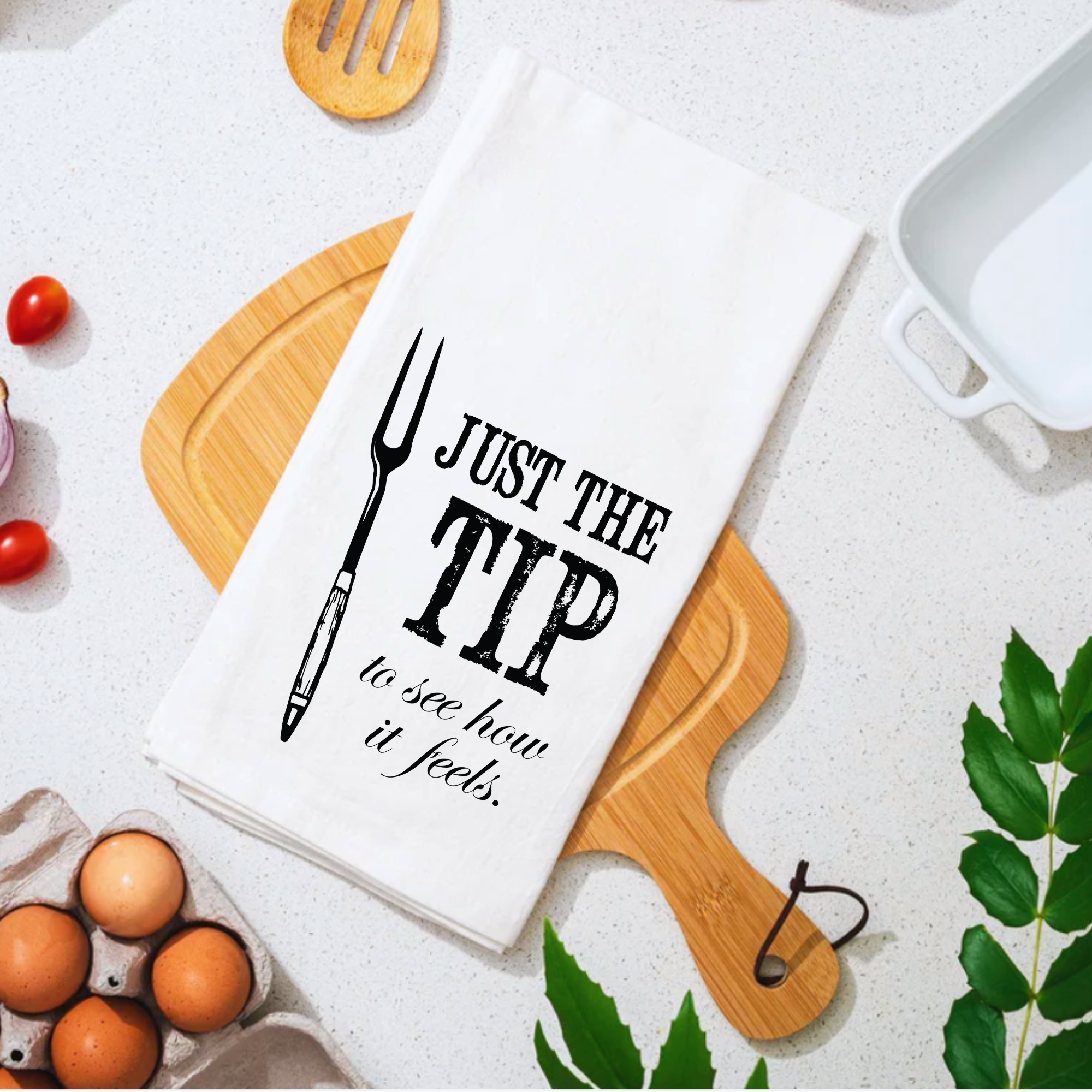 Twisted Wares - Wholesale Tea Towel - Just The Tip Superior Cotton Towel1
