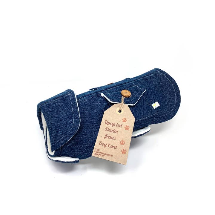 Denim Dog Coat for wholesale by EcoDogDesigns