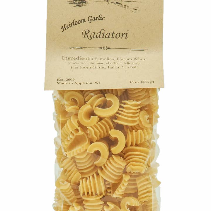Northwoods Food and Gift Enterprises - Wholesale Pasta - DT005 Heirloom Garlic Radiatori 6/cs $30.00/cs $5.00 each