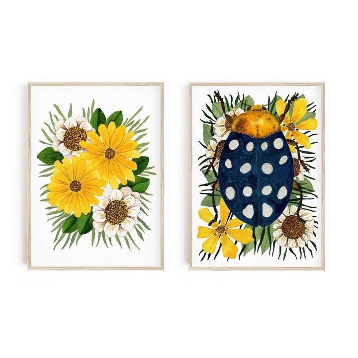 Insect Print Of Taxidermy, Nature Art Prints Set Of Two, Ent for wholesale by Candace Fincher