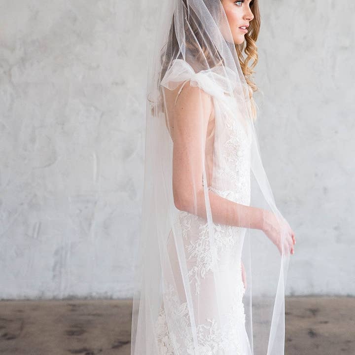 Brides & Hairpins - Wholesale Veil - Women's - JOLI FLOOR LENGTH VEIL - SIMPLE CUT EDGE