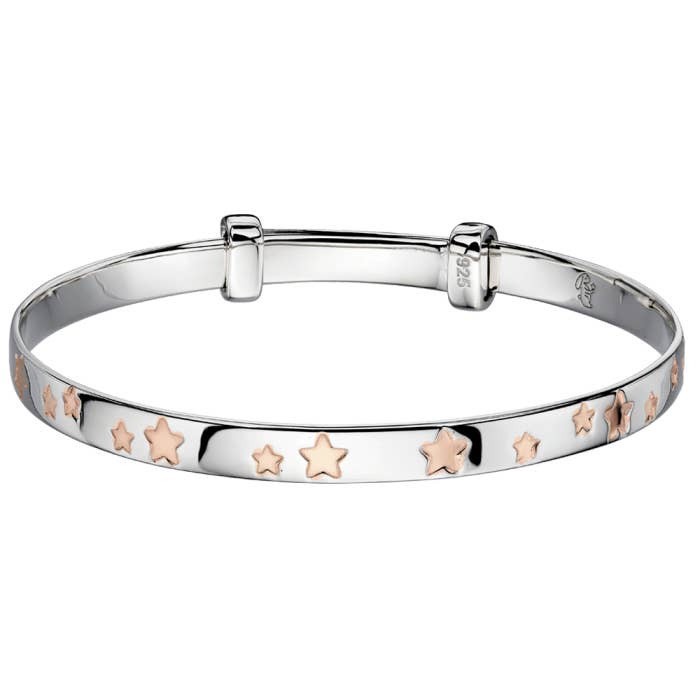 REMOVED BRAND - Wholesale Armband - Baby - Jessica - Ingelegde roségouden ster dooparmband