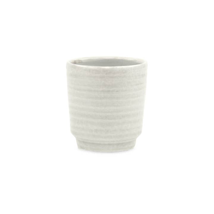 Cheungs Home Decor - Wholesale Plant Pot - Celadi White Rippled Ceramic Pot3