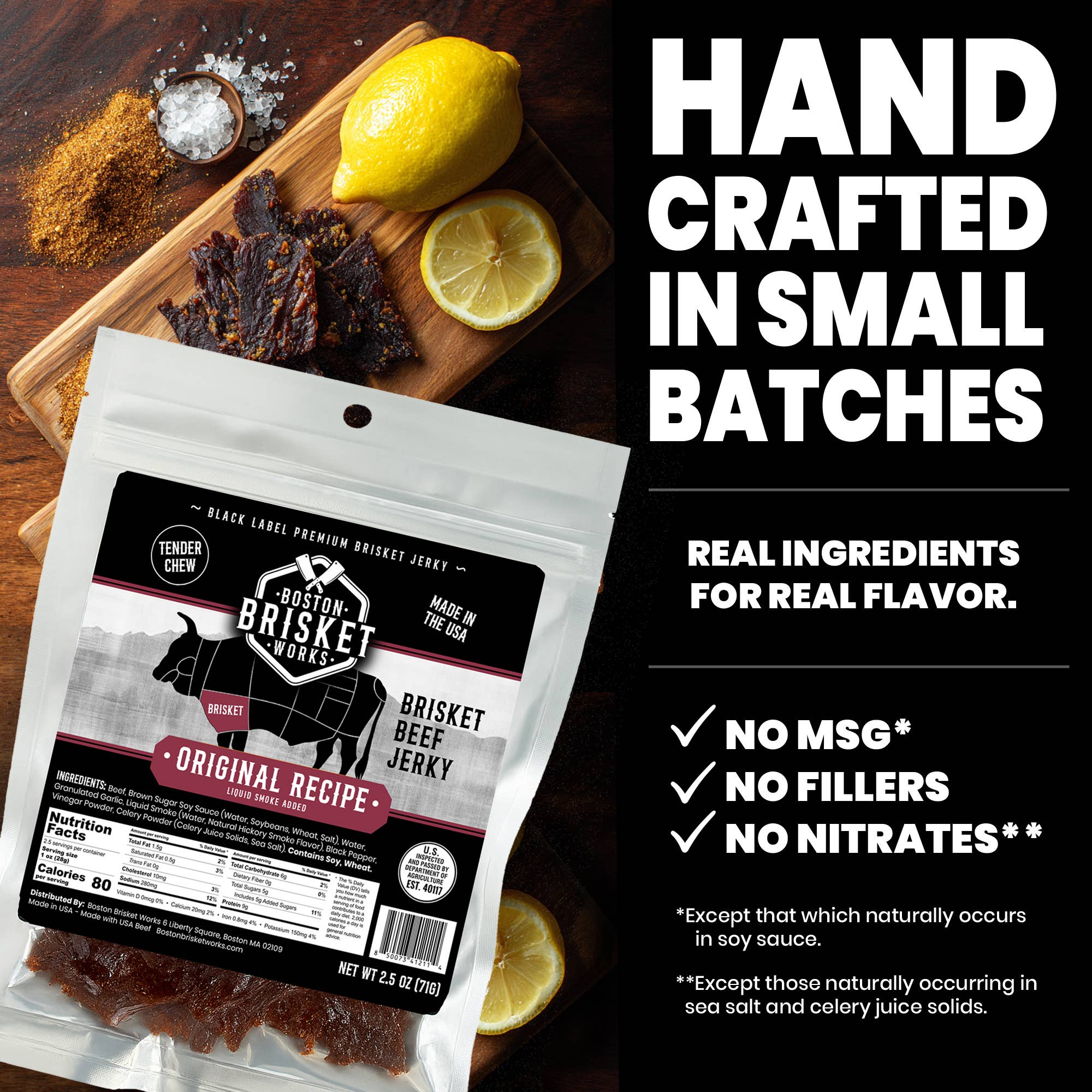 Boston Brisket Works - Wholesale Jerky - Beef Brisket Jerky "Original Recipe"3