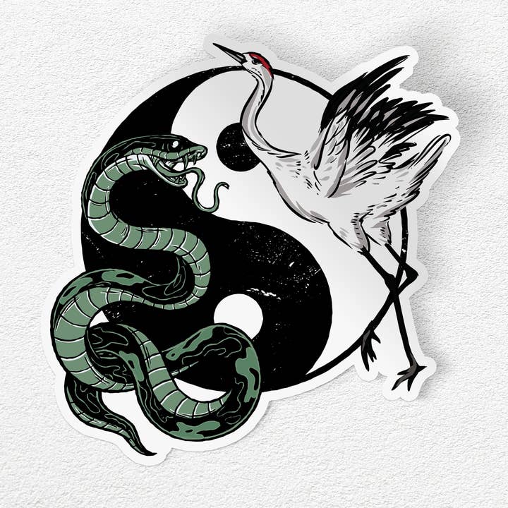 Mimic Gaming Co - Wholesale Sticker - Snake and Crane Yin Yang Balance Sticker0