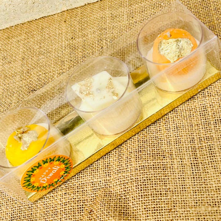 Kourage & co - Wholesale Novelty Candle - Ladoo & Peda Diya Candle2