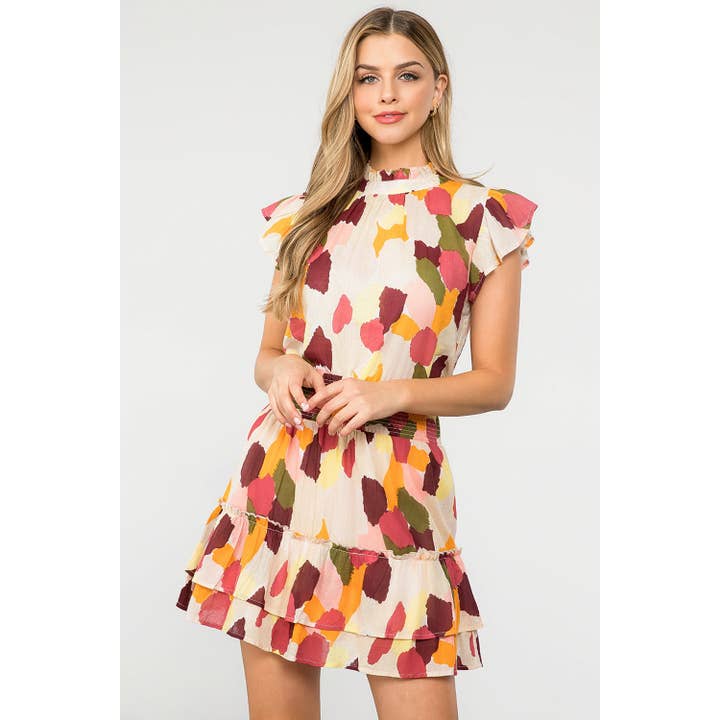 Spotted Multicolor Print Top for wholesale by THML