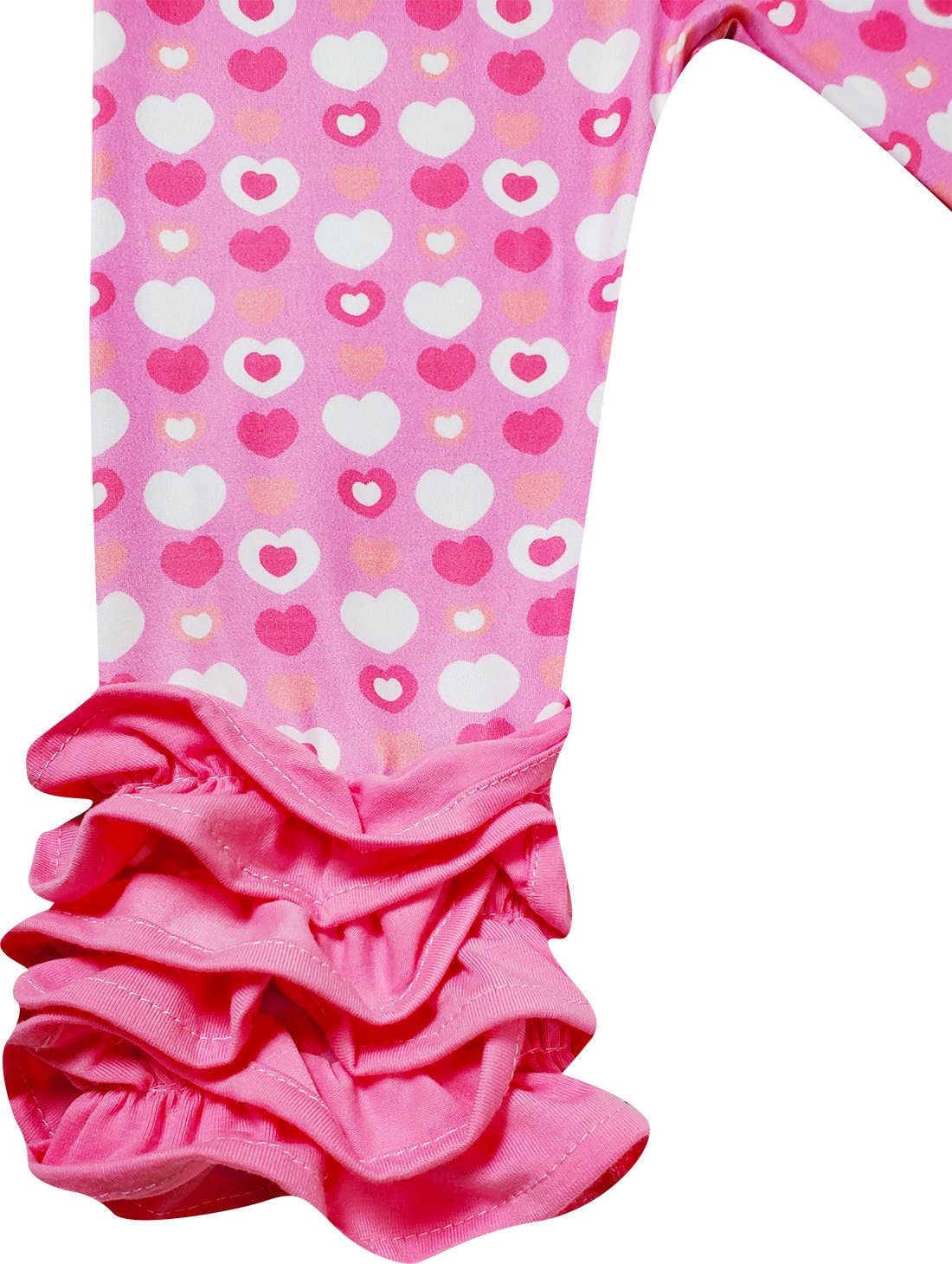 Angeline Kids - Wholesale Top & Leggings Set - Kids - Baby Toddler Little Girls Minnie Mouse Love Hearts Ruffle Top Capri Set - Pink4