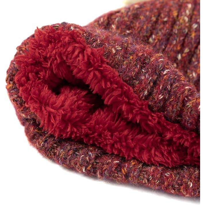 Sprigs – wholesale Beanie – Women's – Chunky Knit Beanie With Faux Fur Pom1