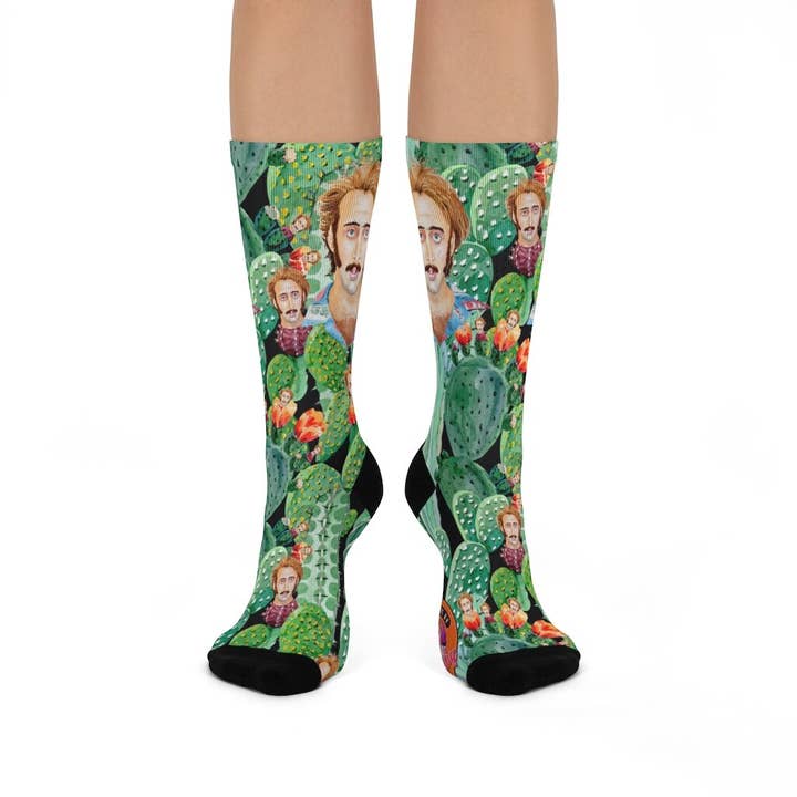 White Nicolas Cage "Raising Arizona" Cactus Trip Wearable WaterCol for wholesale on Faire