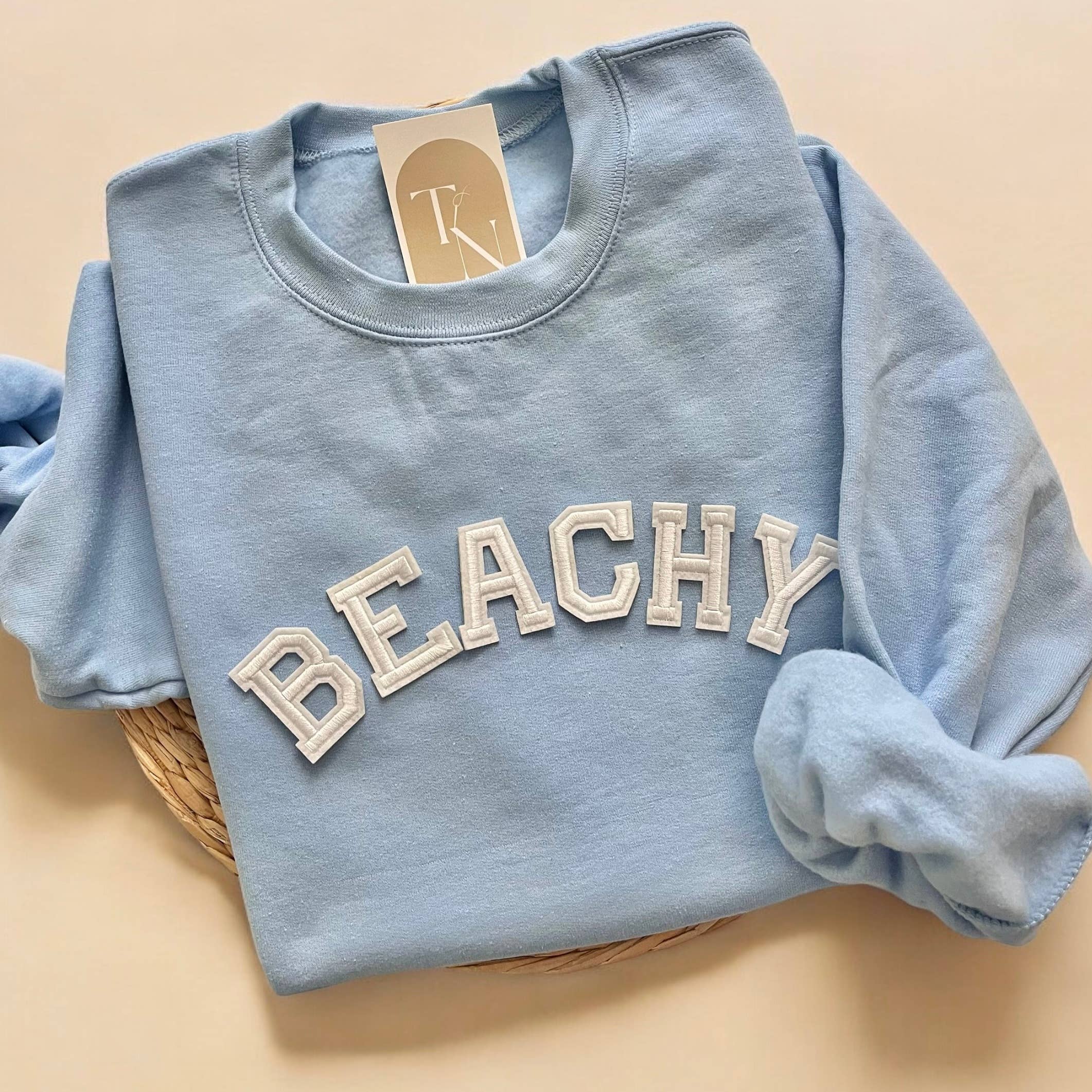 Threads And Needles, INC. - Vendita all'ingrosso Felpa stampata - Donna - Felpa Beachy Crewneck, Maglione da spiaggia1