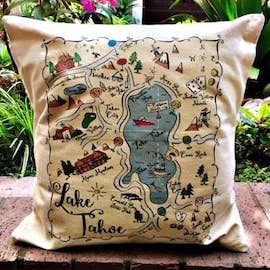 Lake Tahoe CA Decorative Pillow Cover (No Insert) for wholesale by Gooseberry Designs
