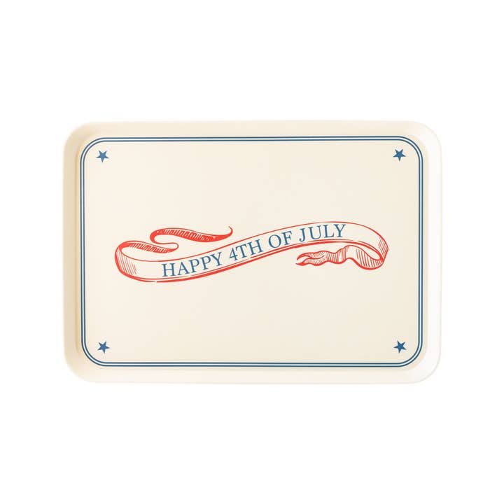 My Mind’s Eye - Wholesale Serving Tray - SSP922 - Happy 4th of July Reusable Bamboo Serving Tray1