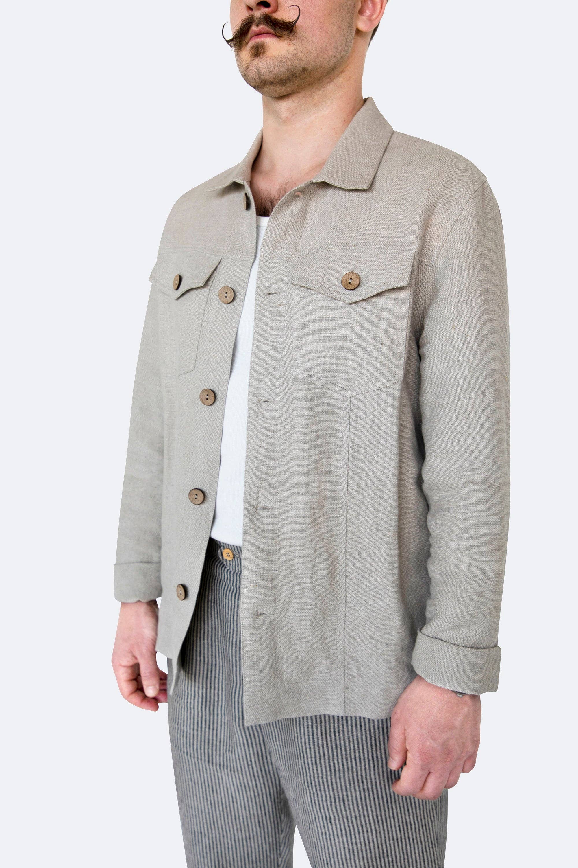 VADU Linen - Wholesale Jacket - Men's - Linen Overshirt2