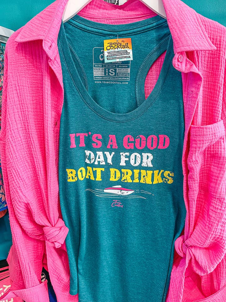 Team Cocktail - Wholesale Tank Top - Women's - Boat Drinks Ladies Triblend Tank-Top4