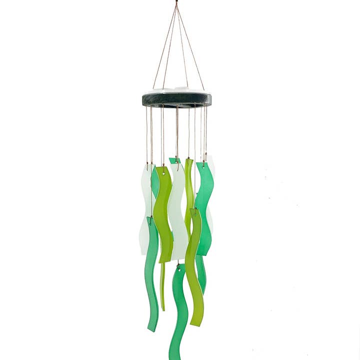 Weathered Raindrop - Wholesale Wind Chime - Sea Glass Wind Chime in Blue or Green for Garden1