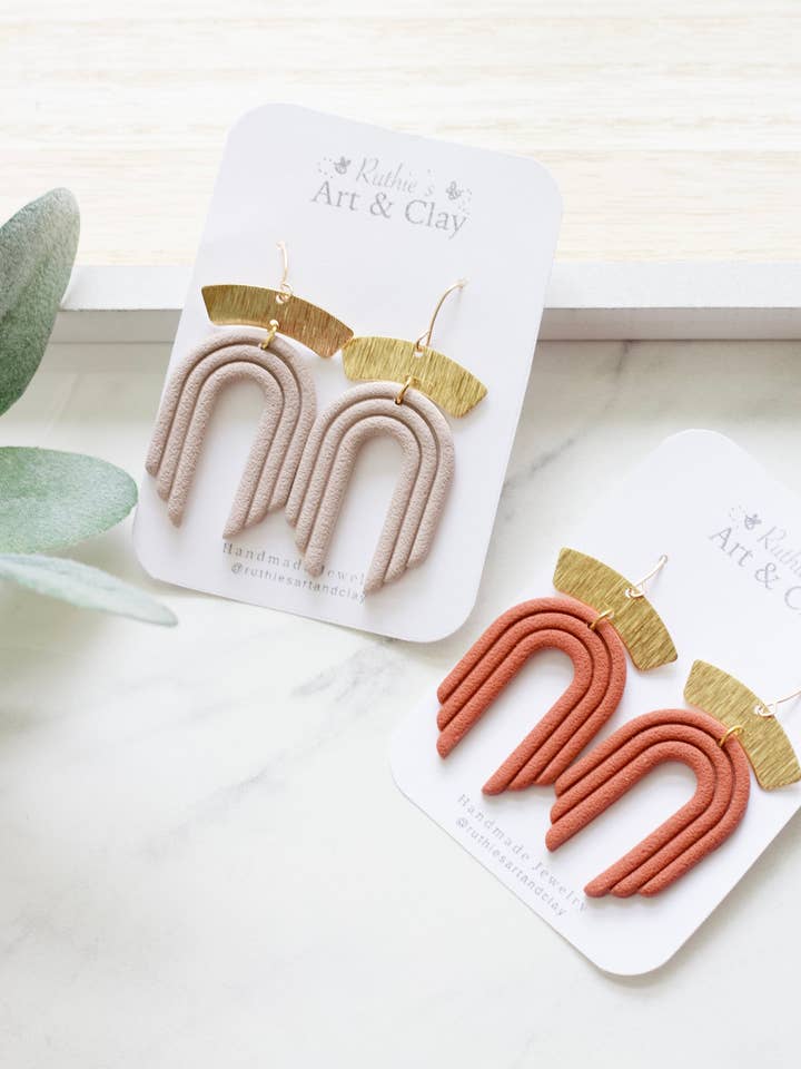 Boho Arch and Gold Dangles for wholesale by Ruthie and Co.