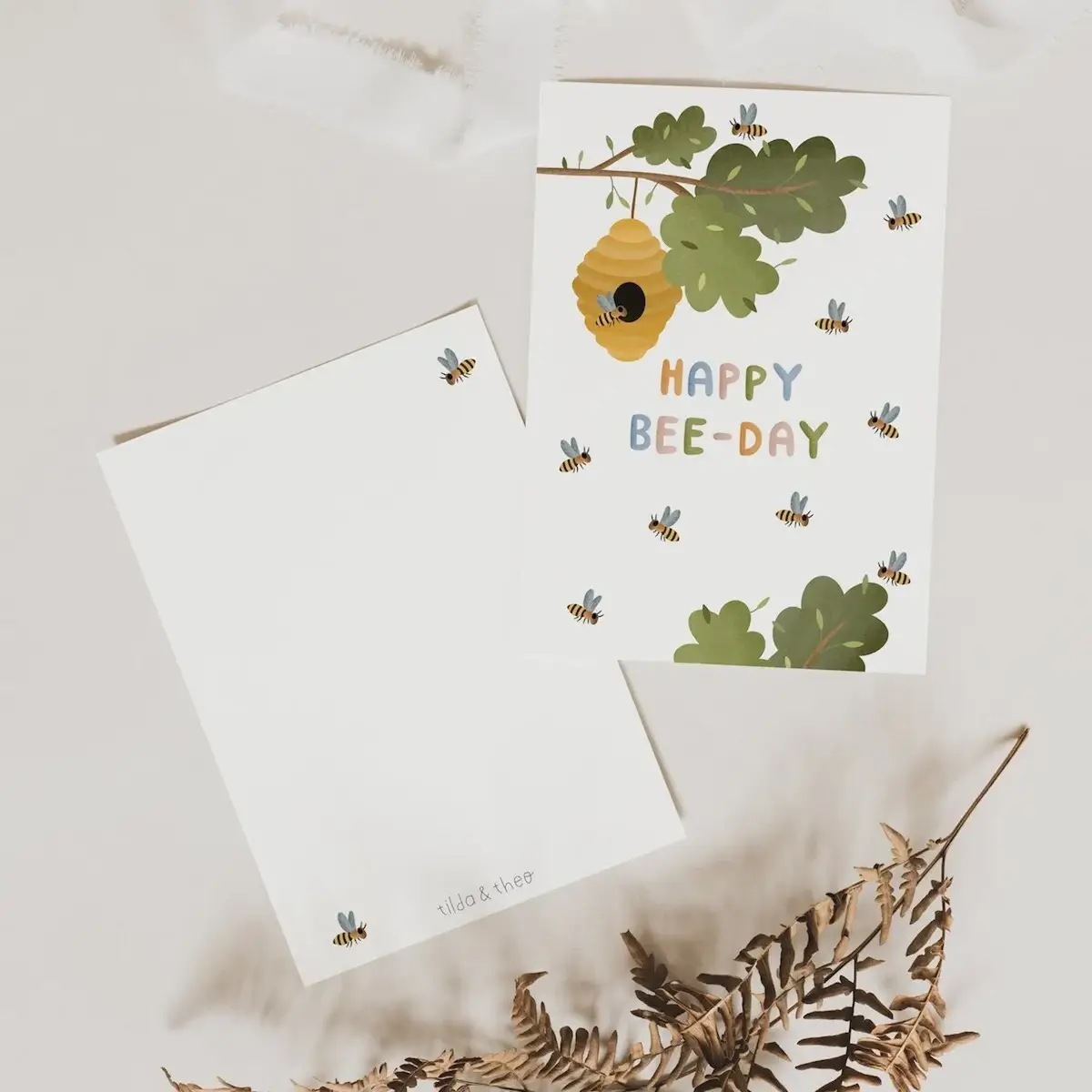 Tilda&Theo - Wholesale Birthday Card - Birthday card - Happy BEE-Day - Postcard bees / bees0