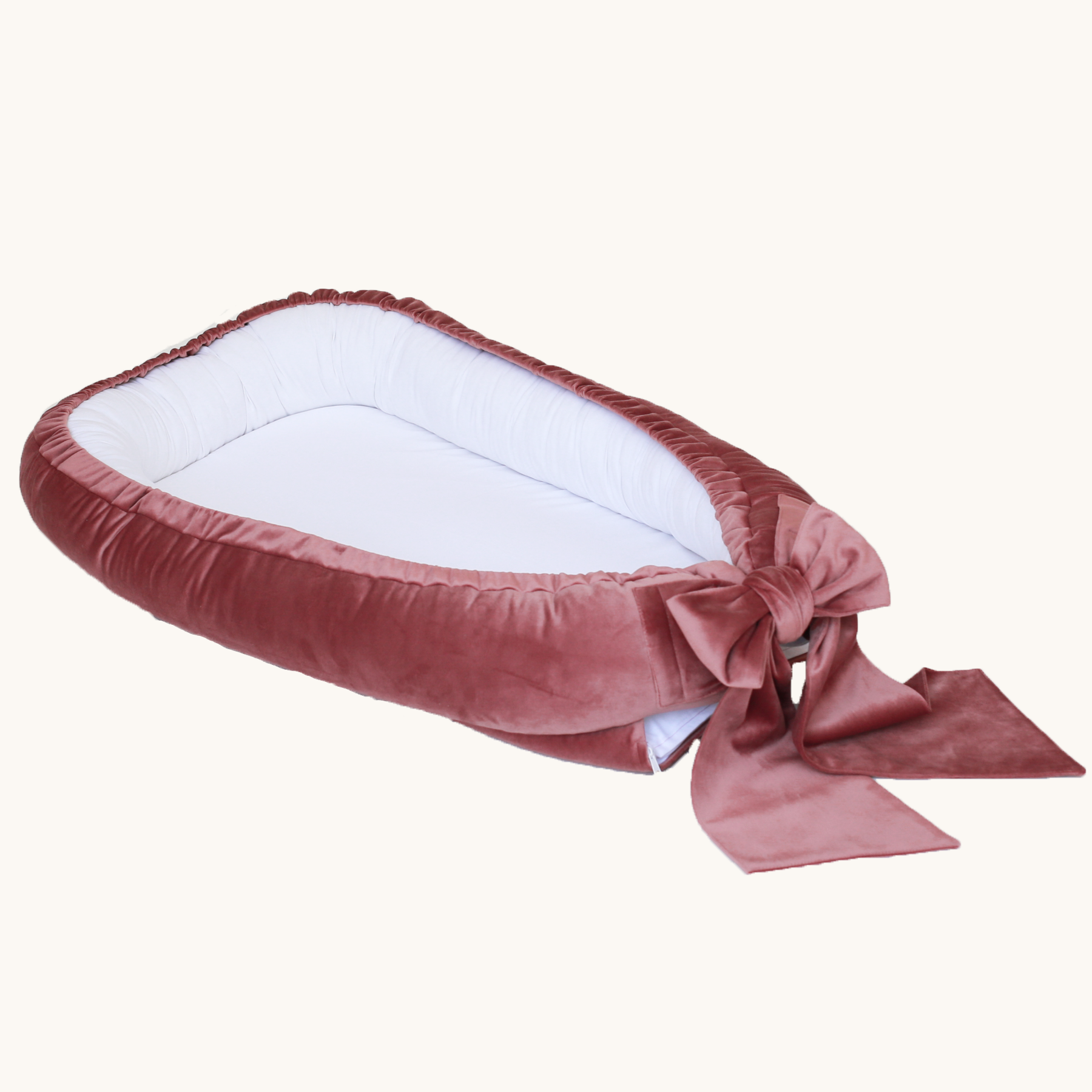 Babyly - Wholesale Bassinet - Baby - velvet babynest with bow (5 colors) - BABYLY4
