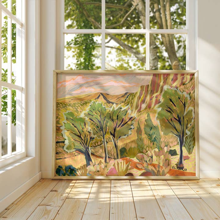 El Baker Art - Wholesale Art Print - Vintage Western Wall Art - Neutral Southwestern Wall Decor Desert Landscape Print2