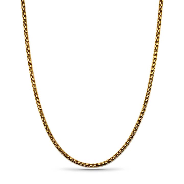 Kastenkette (Gold) 2MM für den Großhandel von Arthur Alan Jewelry