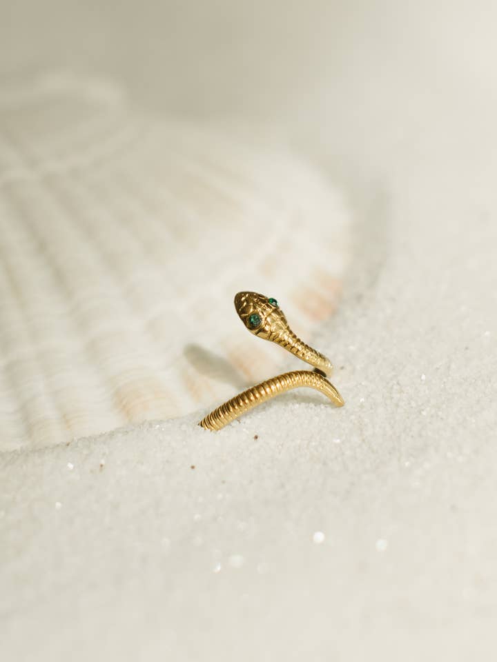 Anillo ajustable serpiente para venta al por mayor de Lumi + Sol