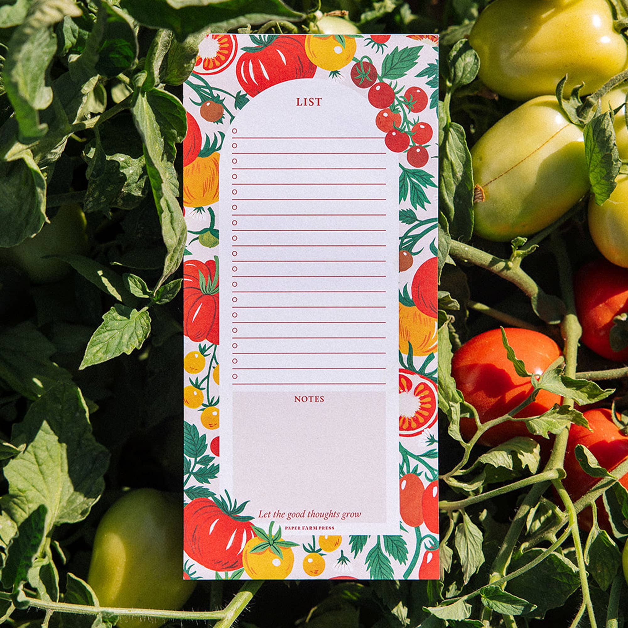 Paper Farm Press - Wholesale Notepad - Tomato Vine Market List Notepad1