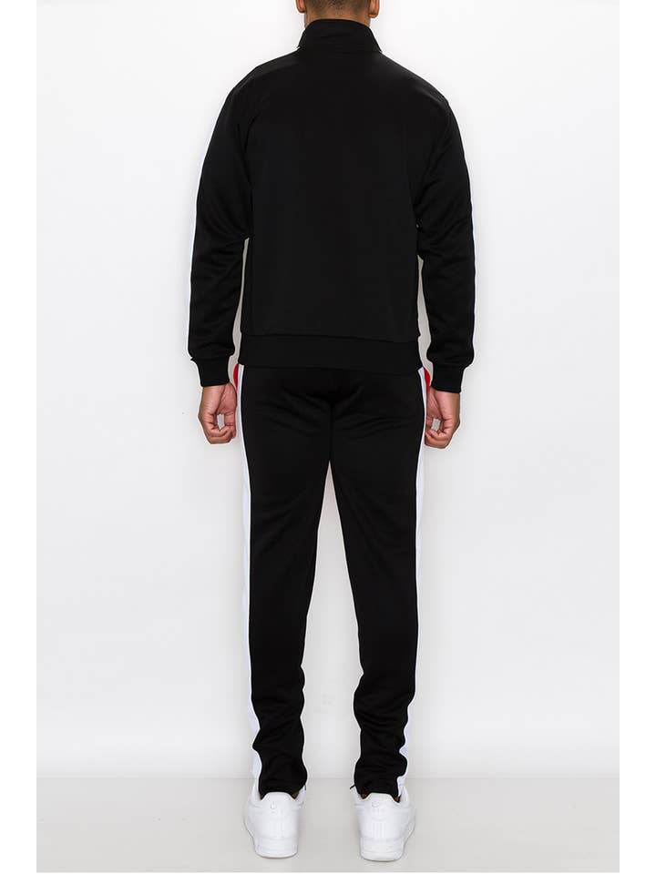 Victorious - Wholesale Tracksuit - Men's - ST553 Color Block Track Suits Set Pre-Pack12