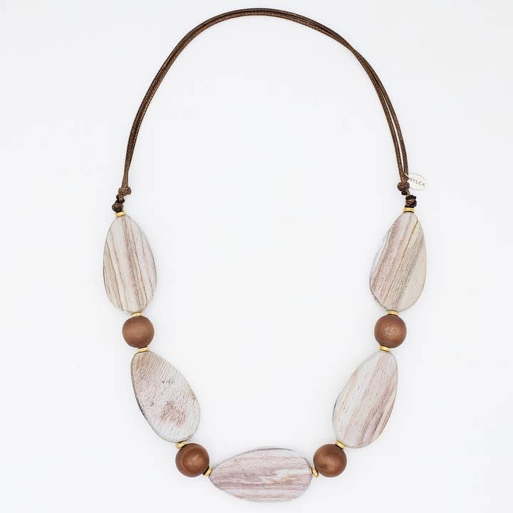 Natural Driftwood Statement Necklace for wholesale by Sylca Designs