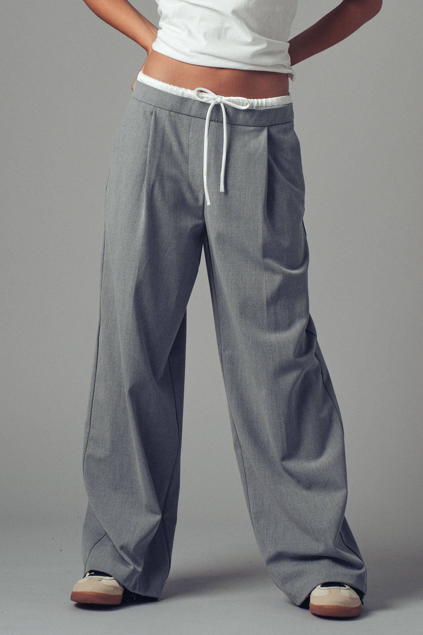 Urban Daizy - Wholesale Pants - Women's - Relaxed Wide-Leg Drawstring Trousers13