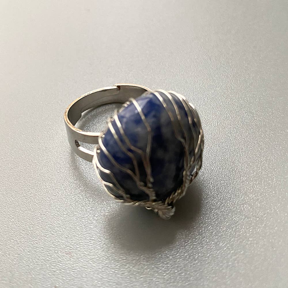 VIE – Engroshandel Statementring – Wireindpakket livets træ-ring, 2 cm30