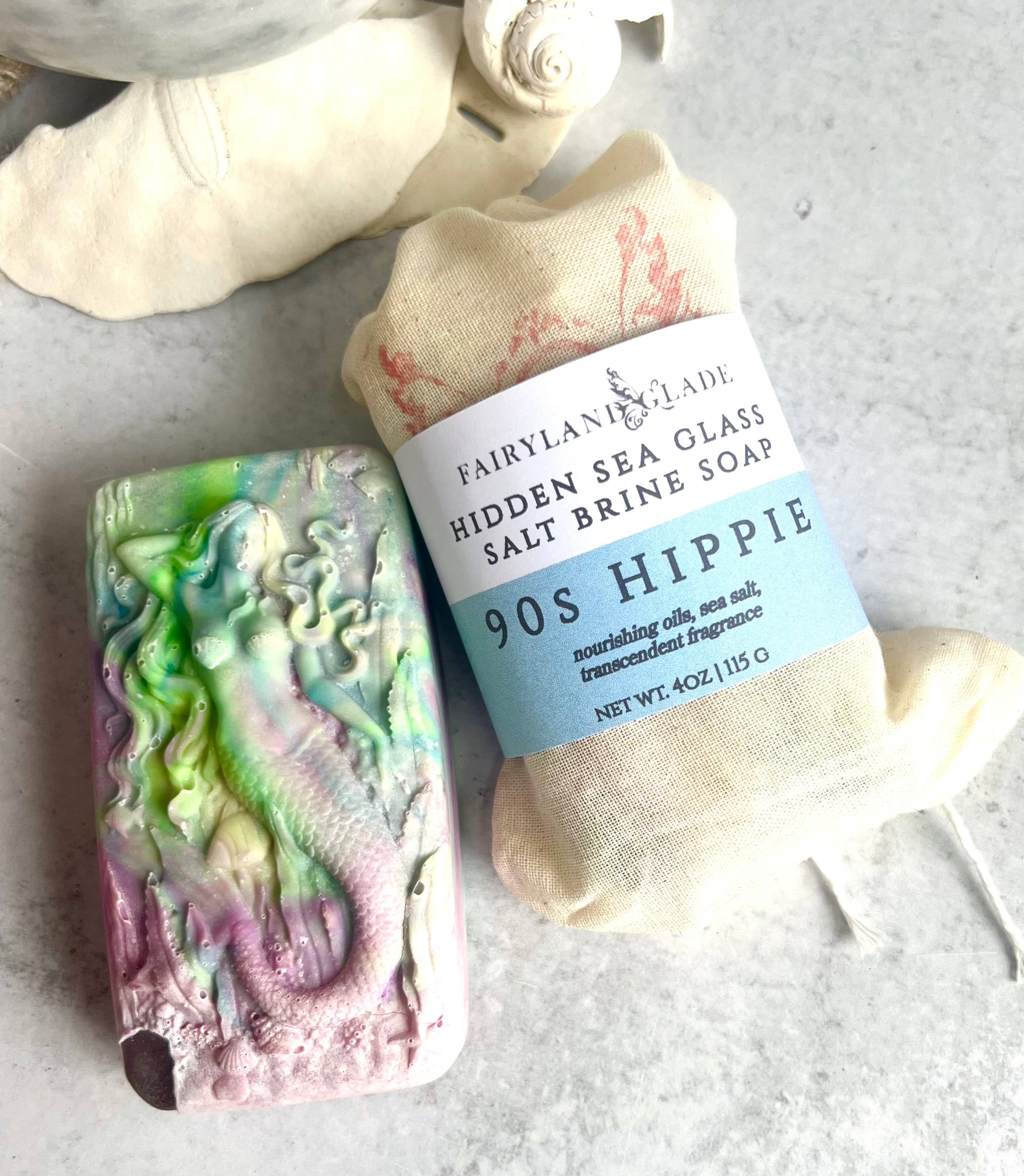 Fairyland Glade - Wholesale Bar Soap - 90s Hippie Hidden Sea Glass Sea Salt Soap MADE TO ORDER1