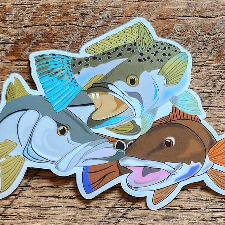 Saltwater In-Shore Sticker for wholesale by creeknuts.com