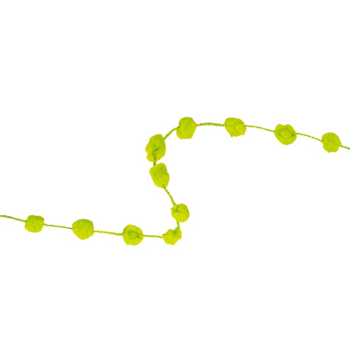 LA Ribbons Wholesale - Wholesale Pompoms - 8mm Gewaxt Pom Pom | Lime | Rol van 25 Yards3