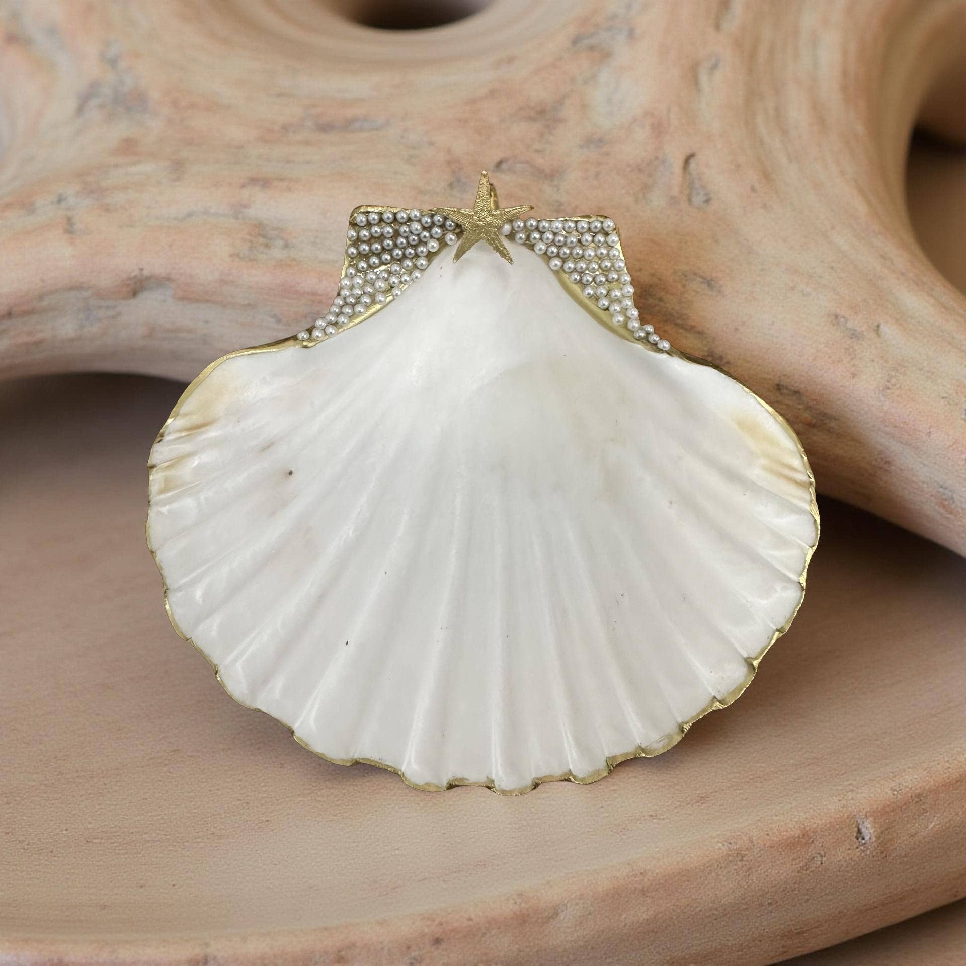 Shell Yeah By Jaks LLC – Großhandel Schmuckschalen – Perlenstern Jakobsmuschel Schmuckschale – Goldrand1