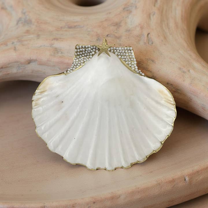 Shell Yeah By Jaks LLC – Großhandel Schmuckschalen – Perlenstern Jakobsmuschel Schmuckschale – Goldrand1