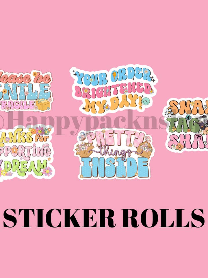 Rouleau d'autocollants Saupoudrer de bonheur pour la vente par Happy Hustle Hub