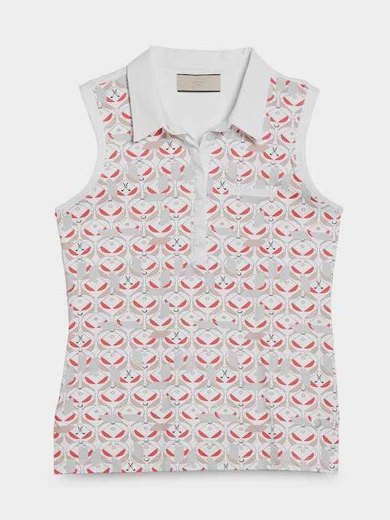 Geo Print Triangle Polo Top for wholesale by Spoon