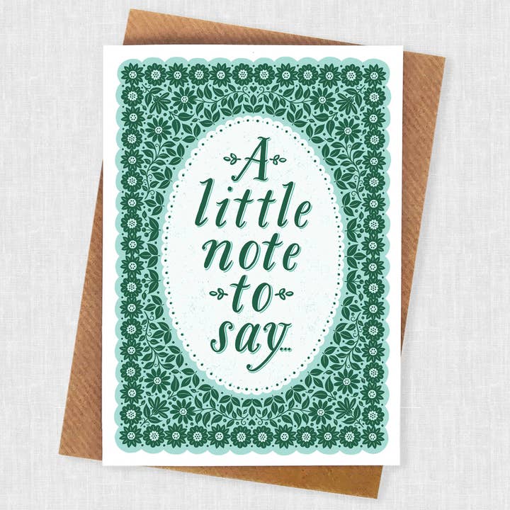 Alexandra Snowdon – wholesale Stationery/notecard set – A Little Note To Say Blank Notecard7