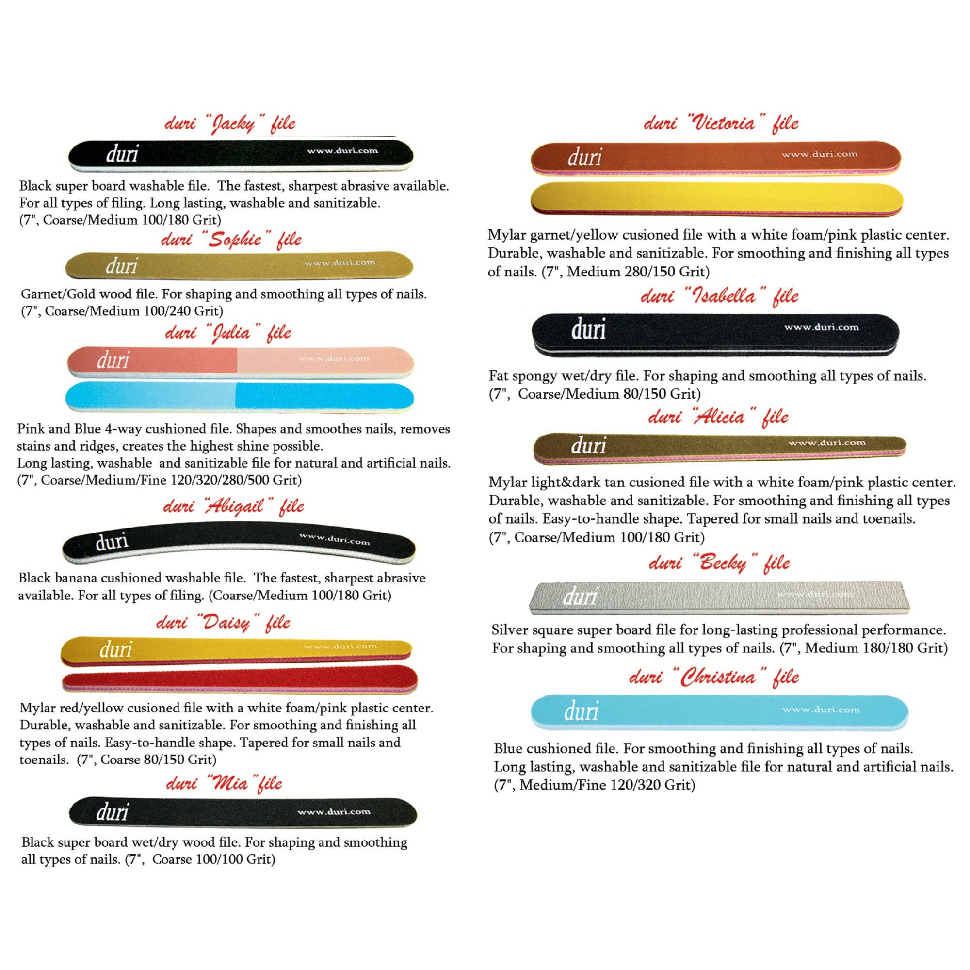 Duri Cosmetics - Wholesale Nail File - Nail File "Alicia"3