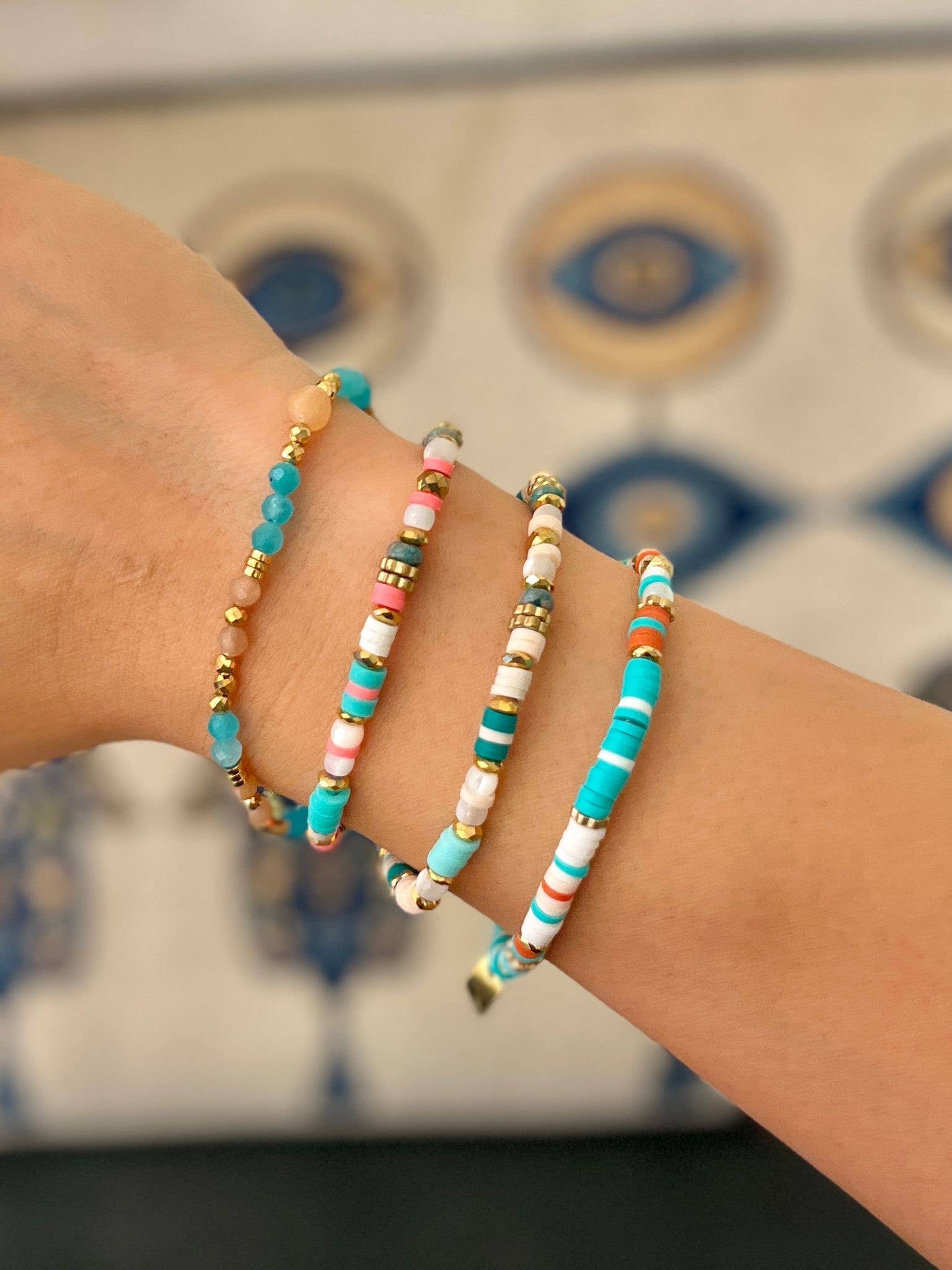 Cassette Barcelona - Wholesale Beaded Bracelet - Mendel  Elastic Bohem Summer Bracelet1