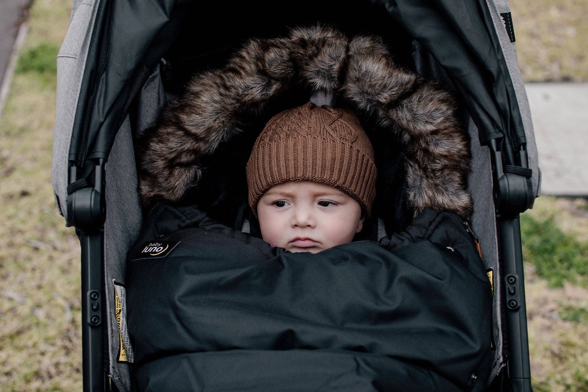 baby luno - Wholesale Pram cover/accessory - baby luno Nordic Footmuff Pram Liner - Classic Black15