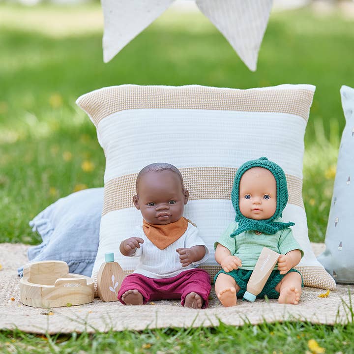 Miniland Educational - Wholesale Doll - Kids - Baby Doll African Boy 12 5/8" inch (box)