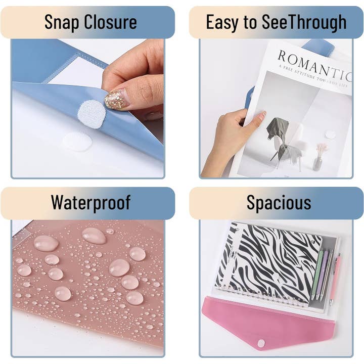 Mr. Pen - Wholesale Envelopes - Mr. Pen A4 Plastic Envelopes - 10 Pack2