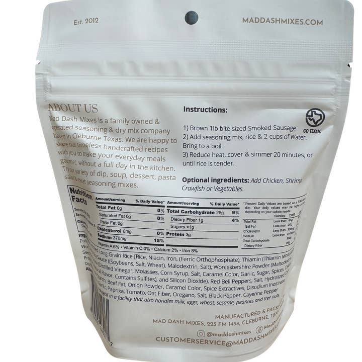 Mad Dash Mixes - Wholesale Rice - Cajun Jambalaya Rice Mix2
