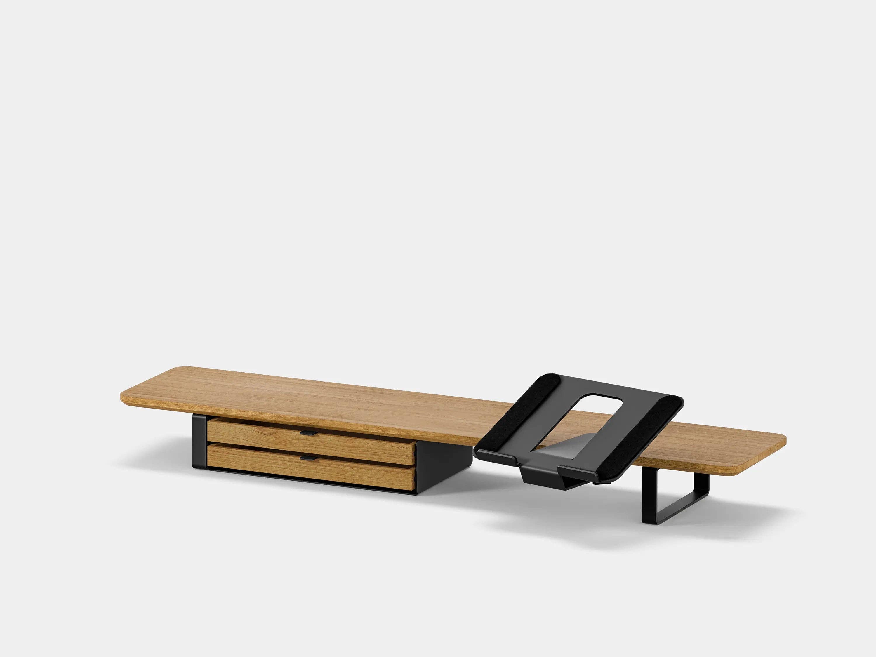 Oakywood – Großhandel Schreibtisch-Organizer – Schreibtischregal-Bundle mit Schublade & Laptop-Ständer-Schreibtisch-Setup3